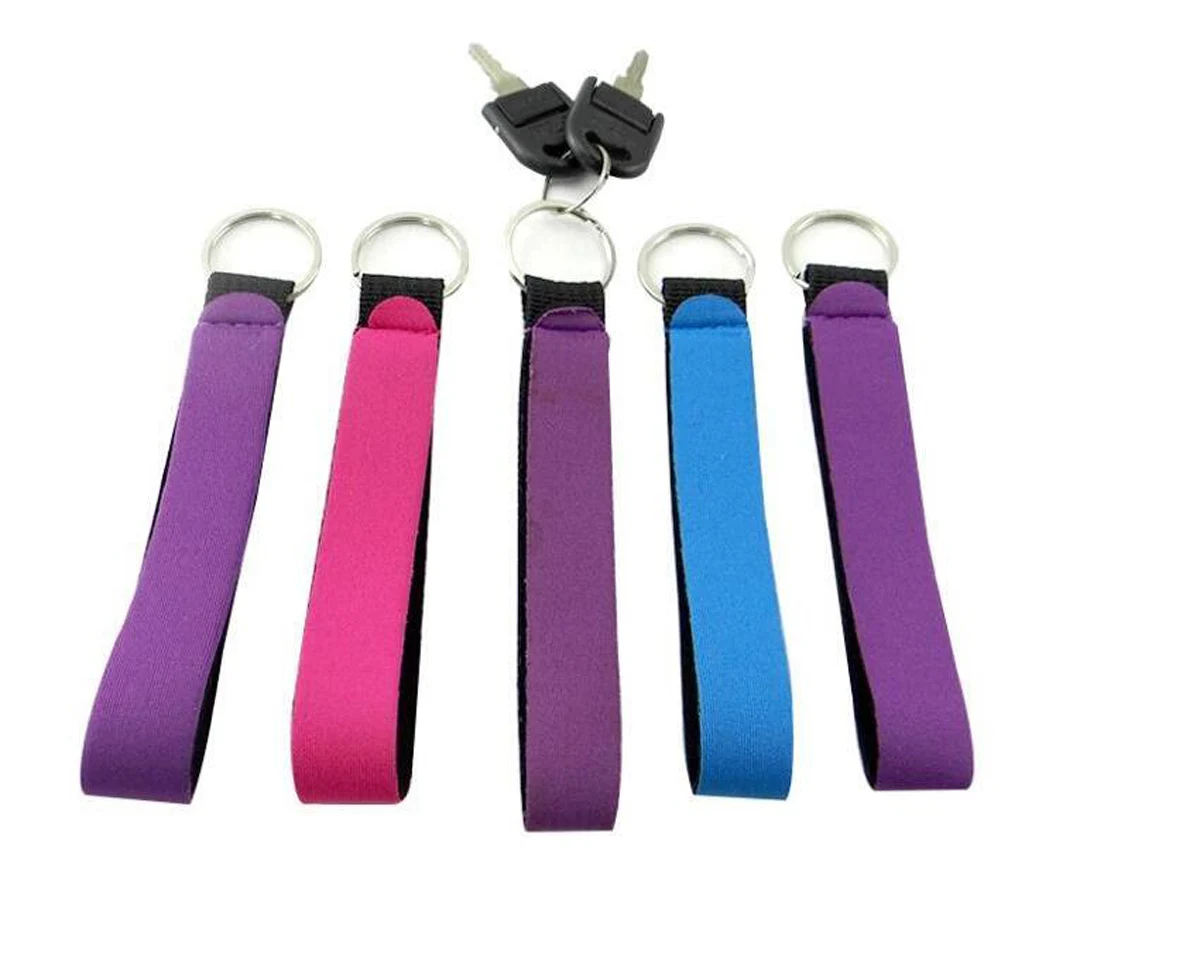 DHL300pcs/Lot Bag Parts Solid Color Neoprene Wristlet Keychains Lanyard Strap Band Split Ring Key Chain Holder
DHL300pcs/Lot Bag Parts Solid Color Neoprene Wristlet Keychains Lanyard Strap Band Split Ring Key Chain Holder