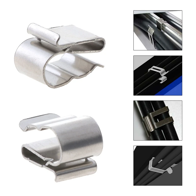 50Pcs/set 2x6mm 304 Stainless Steel Material Solar PV Cable Clips For System Mounting Installation
50Pcs/set 2x6mm 304 Stainless Steel Material Solar PV Cable Clips For System Mounting Installation
