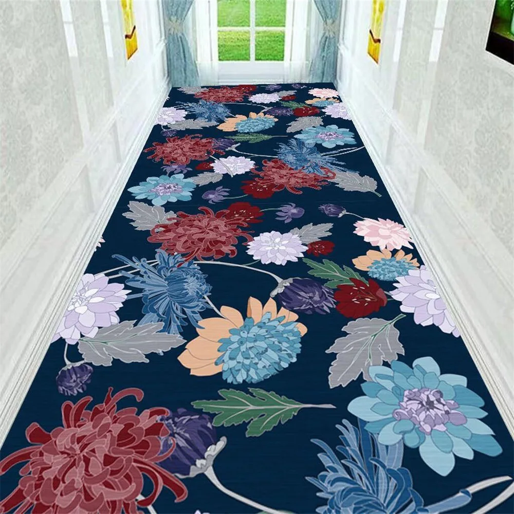 Non-slip corridor carpet, digital printing, classical type, blue flowers, red flowers strip carpet, floor MATS, carpet.
Non-slip corridor carpet, digital printing, classical type, blue flowers, red flowers strip carpet, floor MATS, carpet.