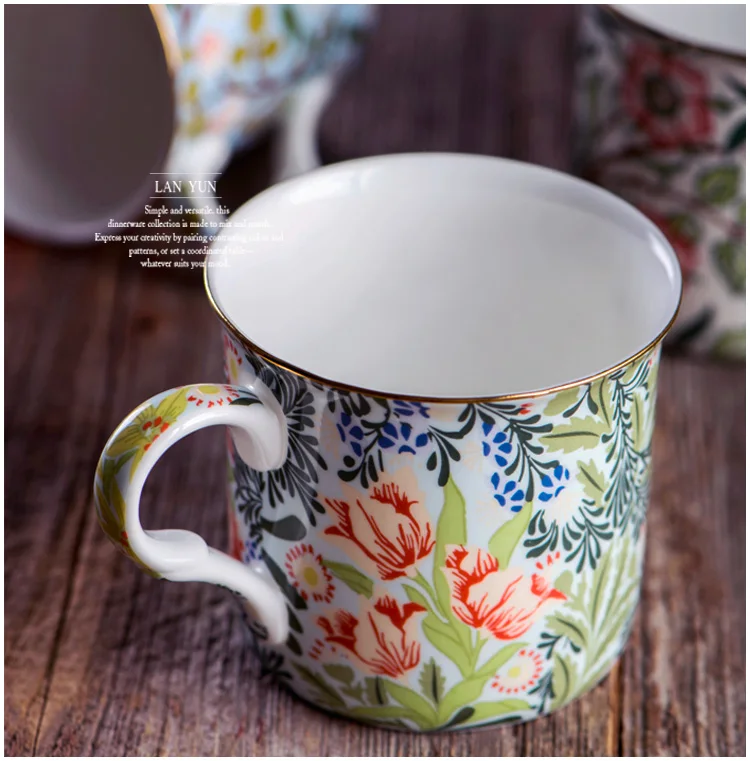 EECAMAIL Mug British Pastoral Style Bone China Cup Retro Gold-Painted Coffee Cup Afternoon Tea Flower Teacup Christmas Gift
EECAMAIL Mug British Pastoral Style Bone China Cup Retro Gold-Painted Coffee Cup Afternoon Tea Flower Teacup Christmas Gift