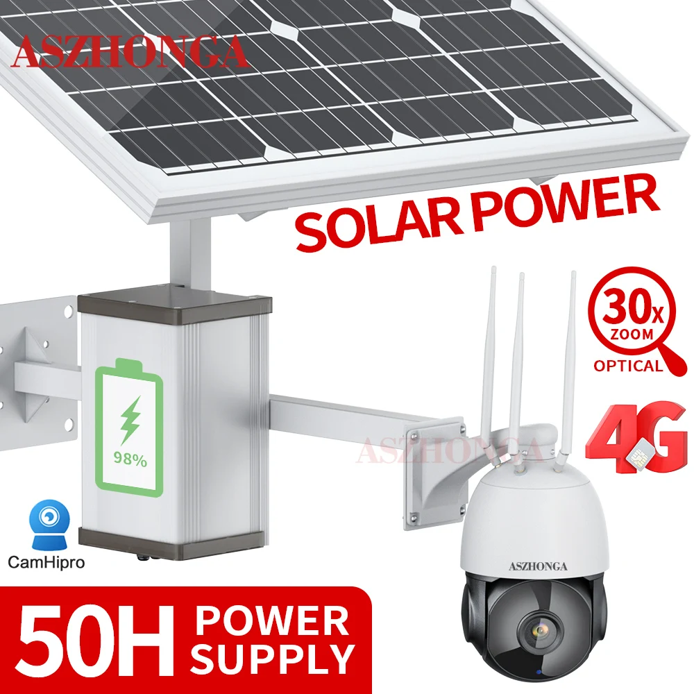 5MP 4G SIM Card Security IP Camera HD CCTV 30X Zoom Surveillance Cam With 80W Solar Panel 40A Rechargeable Battery CamHipro APP
5MP 4G SIM Card Security IP Camera HD CCTV 30X Zoom Surveillance Cam With 80W Solar Panel 40A Rechargeable Battery CamHipro APP