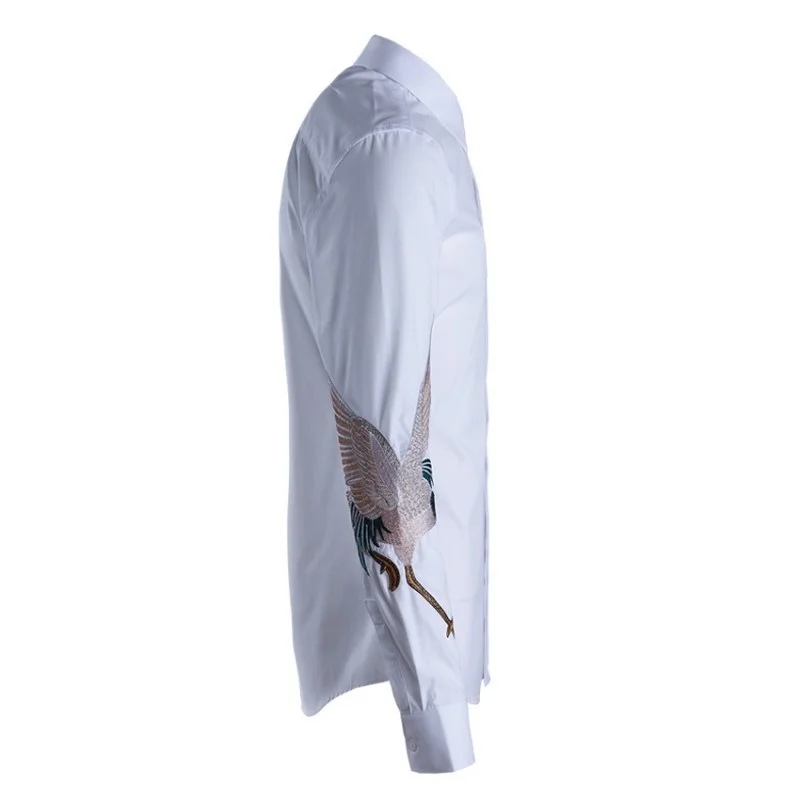 Mens New Long Sleeve Smart Casual Shirts Chinese Style Embroidery Slim Fit Men Tops Turn-Down Collar Fashion Man Button Up Shirt
Mens New Long Sleeve Smart Casual Shirts Chinese Style Embroidery Slim Fit Men Tops Turn-Down Collar Fashion Man Button Up Shirt