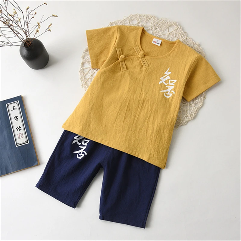 Boys suits thin section children's hanfu costumes Chinese style ethnic Tang costumes boys and girls baby performance
Boys suits thin section children's hanfu costumes Chinese style ethnic Tang costumes boys and girls baby performance