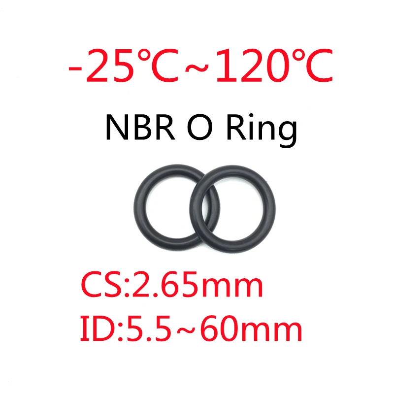 20pcs Black O Ring Gasket CS 2.65mm ID 5.5 ~ 60mm NBR Automobile Nitrile Rubber Round O Type Corrosion Oil Resistant Seal Washer
20pcs Black O Ring Gasket CS 2.65mm ID 5.5 ~ 60mm NBR Automobile Nitrile Rubber Round O Type Corrosion Oil Resistant Seal Washer