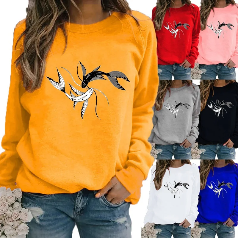 Women's Winter Fashion Plus Size Casual Loose Shirt Printed T-shirt Long Sleeve Round Neck Comfortable Sports Sweatshirt
Women's Winter Fashion Plus Size Casual Loose Shirt Printed T-shirt Long Sleeve Round Neck Comfortable Sports Sweatshirt