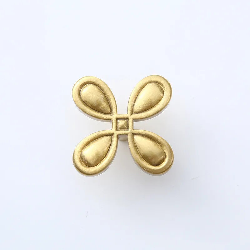Modern Solid Brass Cabinet Drawer Knobs Pulls Gold Clovers Furniture Dresser Knobs Cupboard Kitchen Door Handles-1Pack
Modern Solid Brass Cabinet Drawer Knobs Pulls Gold Clovers Furniture Dresser Knobs Cupboard Kitchen Door Handles-1Pack