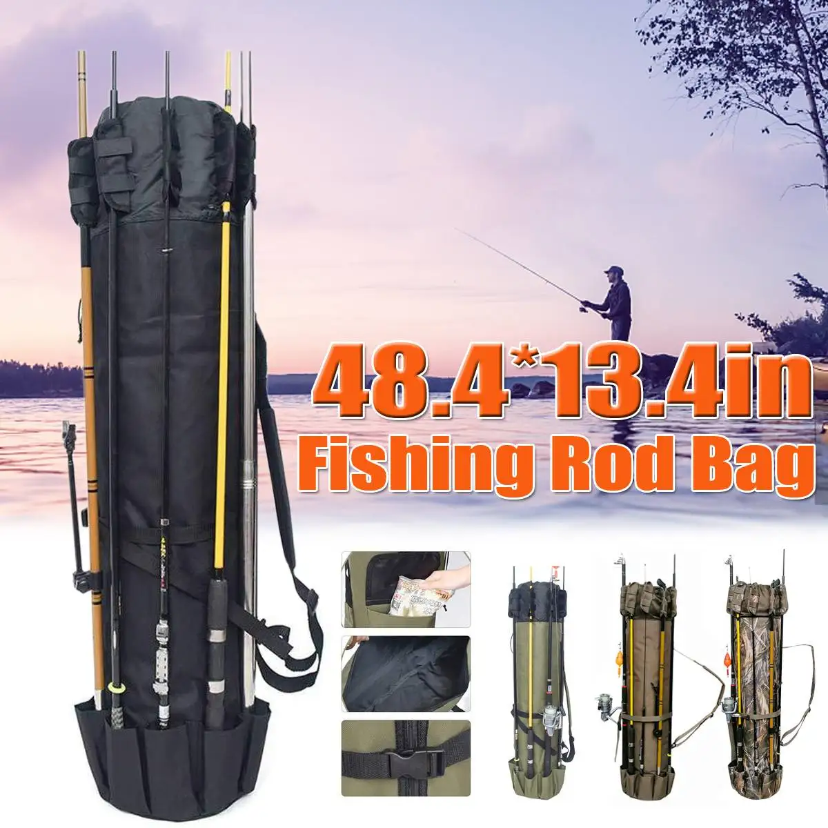 Multifunctional Fishing Bag Outdoor Nylon Fishing Rod Bags Case Fishing Tackle Tools Storage Bag High Capacity Backpack 123X34cm
Multifunctional Fishing Bag Outdoor Nylon Fishing Rod Bags Case Fishing Tackle Tools Storage Bag High Capacity Backpack 123X34cm