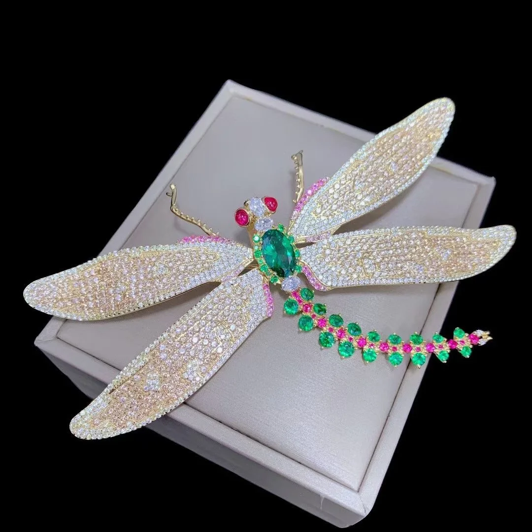 large exaggerated 925 sterling silver with cubic zircon dragonfly brooch insect fine women jewelry free shipping 55*100MM
large exaggerated 925 sterling silver with cubic zircon dragonfly brooch insect fine women jewelry free shipping 55*100MM