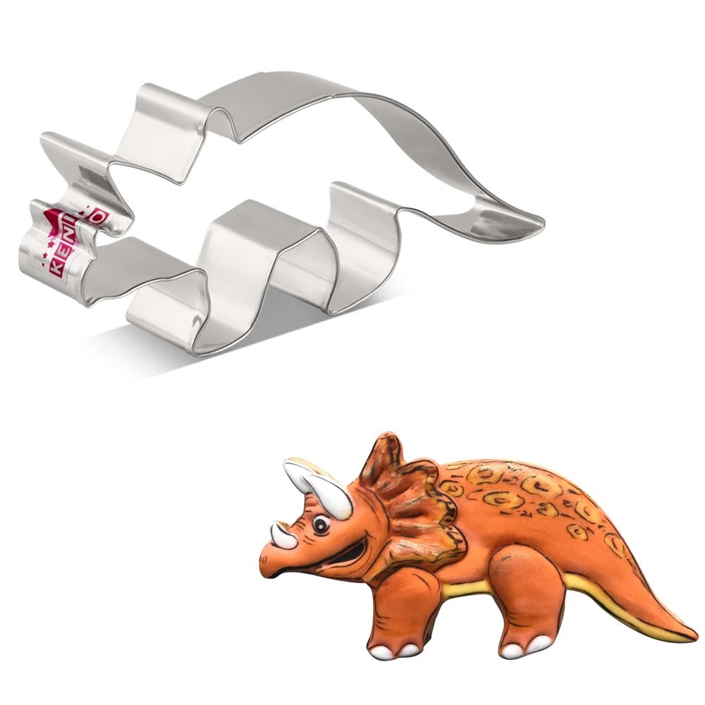 KENIAO Triceratops Cookie Cutter - 13 CM - Dinosaur Biscuit Fondant Bread Sandwich Mold - Stainless Steel
KENIAO Triceratops Cookie Cutter - 13 CM - Dinosaur Biscuit Fondant Bread Sandwich Mold - Stainless Steel