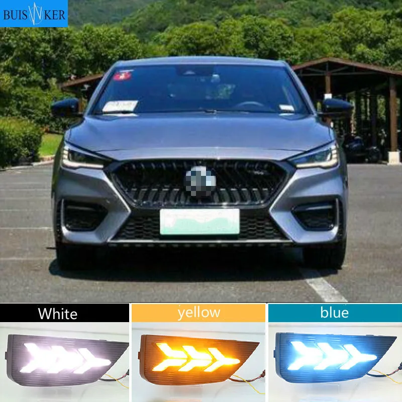 1 Pair Car LED Daytime Running Lights White Yellow Blue Running Turn signal DRL For MG6 MG 6 2020 Fog Lamp Covers
1 Pair Car LED Daytime Running Lights White Yellow Blue Running Turn signal DRL For MG6 MG 6 2020 Fog Lamp Covers