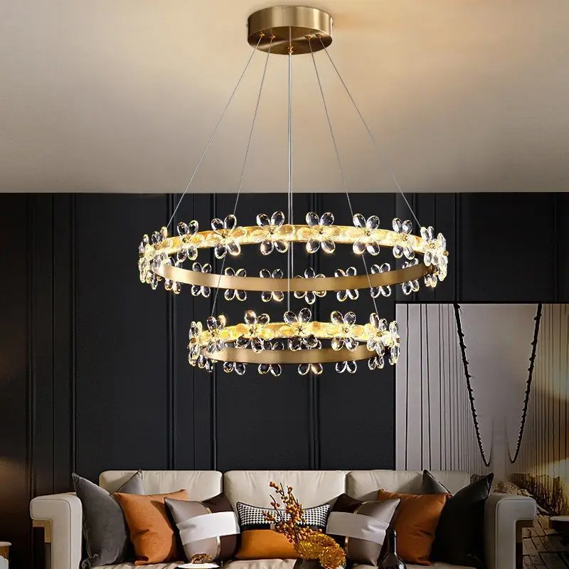 Nordic Postmodern Simple Round Crystal Flower Lighting Simple Personality Creative Living Dining Room Bedroom Chandelier
Nordic Postmodern Simple Round Crystal Flower Lighting Simple Personality Creative Living Dining Room Bedroom Chandelier
