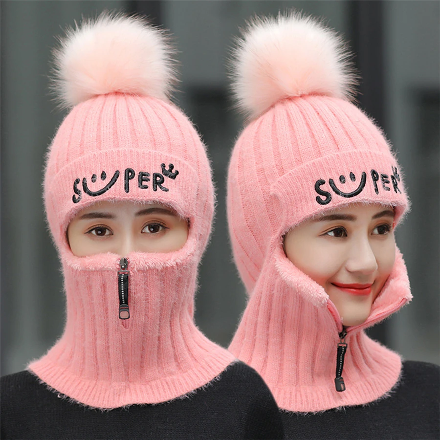 Brand Winter Hats Set Women Knitted Wool Hat Mask Lady Warm Velvet Thick Cycling Beanies Skullies Hat Female Collar Jumper Cap
Brand Winter Hats Set Women Knitted Wool Hat Mask Lady Warm Velvet Thick Cycling Beanies Skullies Hat Female Collar Jumper Cap
