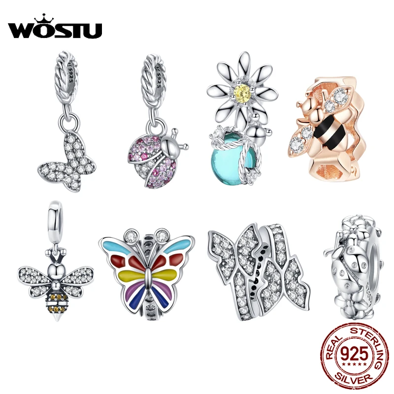 WOSTU 925 стерлингового серебра Насекомые Пчела Бабочка бусины Подвески кулон подходят оригинальные браслеты для женщин модные ювелирные изделия DIY подарок
WOSTU 925 стерлингового серебра Насекомые Пчела Бабочка бусины Подвески кулон подходят оригинальные браслеты для женщин модные ювелирные изделия DIY подарок