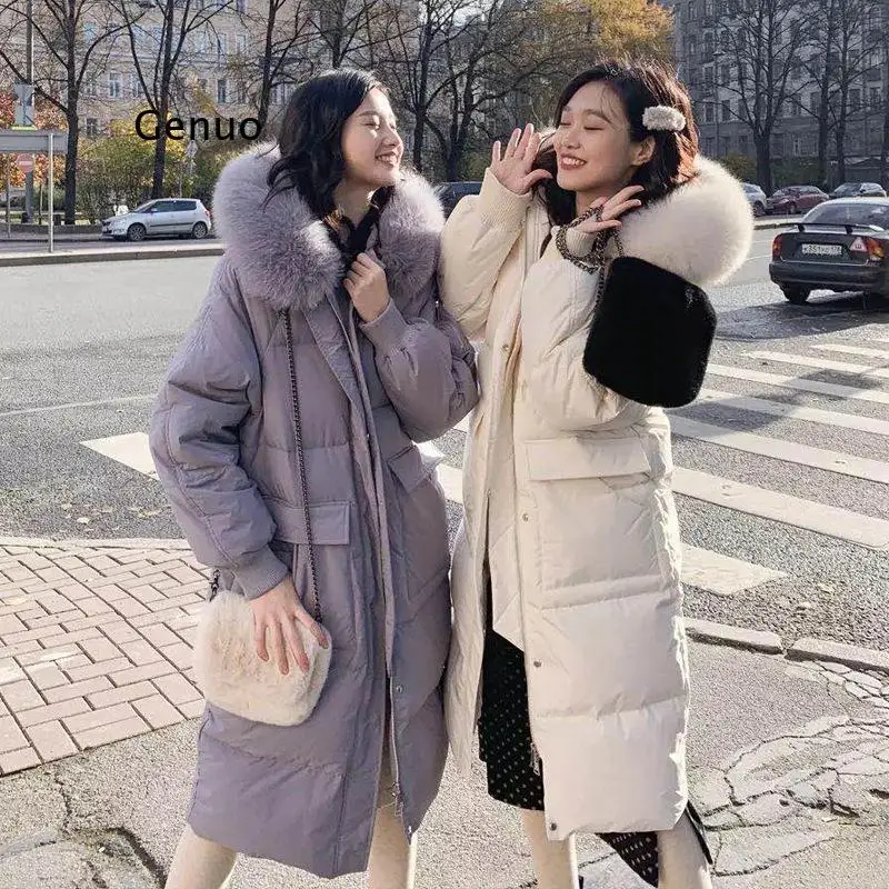 Winter New Slim Down Cotton Padded Jacket With Large Wool Collar, Medium And Long Hooded Jacket, Minority Korean Cotton Pad
Winter New Slim Down Cotton Padded Jacket With Large Wool Collar, Medium And Long Hooded Jacket, Minority Korean Cotton Pad