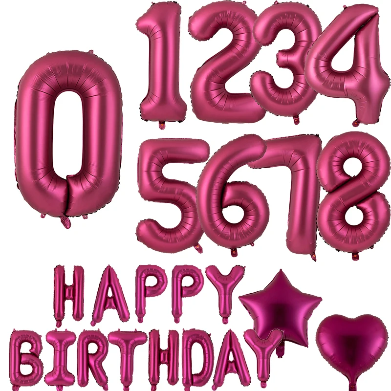 40 Inch Burgundy Foil Balloon Big Number Ballons Digital Baloons Adult Wedding Decoration Birthday Party Wine Red Globos Decor
40 Inch Burgundy Foil Balloon Big Number Ballons Digital Baloons Adult Wedding Decoration Birthday Party Wine Red Globos Decor