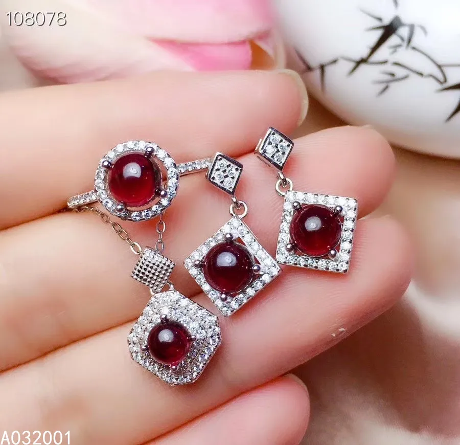 KJJEAXCMY fine jewelry natural garnet 925 sterling silver new women pendant necklace ring earrings set support test fashion
KJJEAXCMY fine jewelry natural garnet 925 sterling silver new women pendant necklace ring earrings set support test fashion