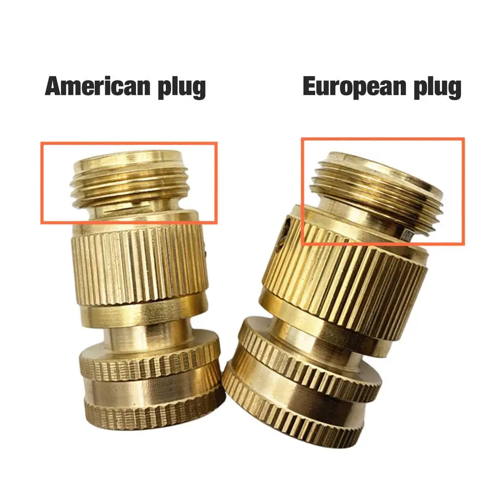 Garden Brass Quick Connector 3/4" Copper Adapter Water Pipe Brass Garden Hose Quick Coupling Hose Connectors US EU Type
Garden Brass Quick Connector 3/4" Copper Adapter Water Pipe Brass Garden Hose Quick Coupling Hose Connectors US EU Type