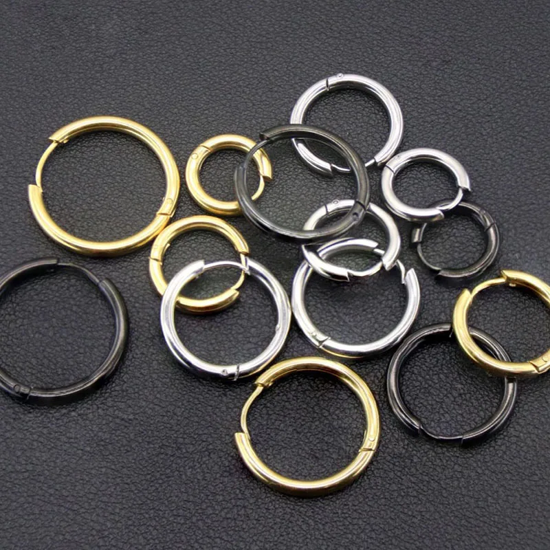 10pcs/lot 8/10/12/14mm Stainless Steel Hoop Earrings For Men Women Blue Black Gold Colorful Round Circle Earring
10pcs/lot 8/10/12/14mm Stainless Steel Hoop Earrings For Men Women Blue Black Gold Colorful Round Circle Earring