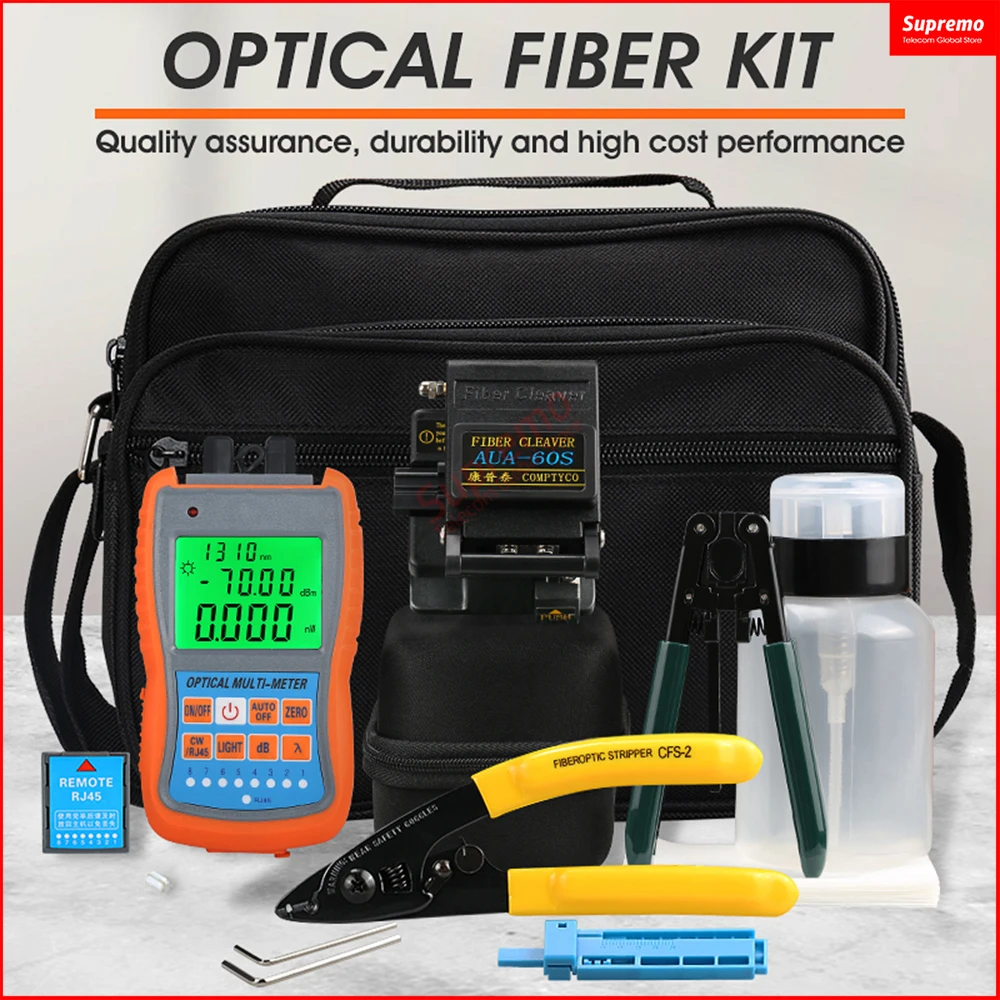 Mini Optic Fiber Power Meter FTTH Fiber Optic Splice Tool Kit Fiber Cutter AUA-60S CFS-2 Fiber Stripper
Mini Optic Fiber Power Meter FTTH Fiber Optic Splice Tool Kit Fiber Cutter AUA-60S CFS-2 Fiber Stripper