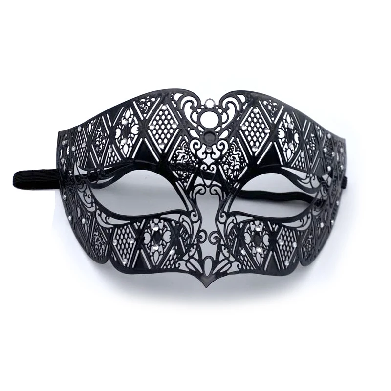 Masquerade Male Night Party Black Half Face Metal Diamond-Encrusted Wrought Iron Mask Bar Handsome Mask
Masquerade Male Night Party Black Half Face Metal Diamond-Encrusted Wrought Iron Mask Bar Handsome Mask