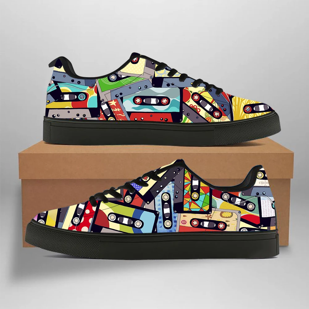 Noisydesigns 2022 Fashion Men Black White Shoes Radio Pattern Casual Low Top Leather Sneakers Vulcanize Running Comfortable
Noisydesigns 2022 Fashion Men Black White Shoes Radio Pattern Casual Low Top Leather Sneakers Vulcanize Running Comfortable