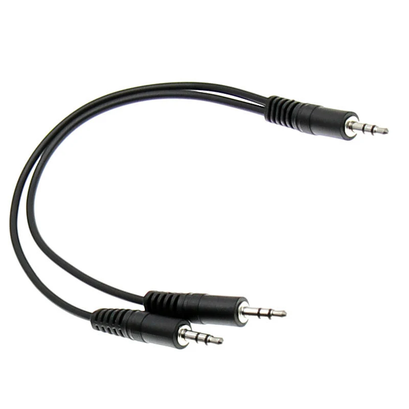 1 To 2 Splitter 3.5MM Jack Male To Male Black Headphone Auxiliary Cord Stereo Audio Cable
1 To 2 Splitter 3.5MM Jack Male To Male Black Headphone Auxiliary Cord Stereo Audio Cable