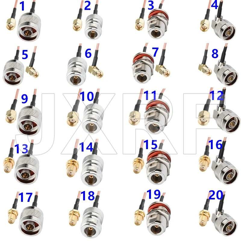 SMA Male female to N Male Right angle female Bulkhead RG316 Pigtail Cable RF Coaxial Cables Jumper Cable
SMA Male female to N Male Right angle female Bulkhead RG316 Pigtail Cable RF Coaxial Cables Jumper Cable