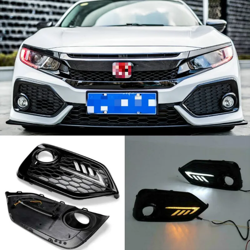 2PCS For Honda CIVIC hatchback 2016 2017 2018 2019 Daytime Running Light LED DRL fog lamp Driving lights Yellow Turn Signal Lamp
2PCS For Honda CIVIC hatchback 2016 2017 2018 2019 Daytime Running Light LED DRL fog lamp Driving lights Yellow Turn Signal Lamp
