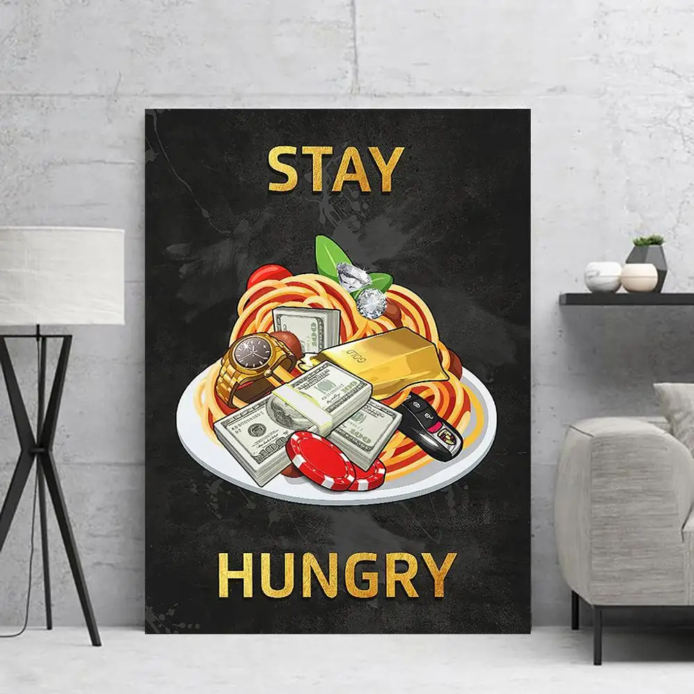 Wall Art Pictures Stay Hungry Canvas Posters American Dollar Home Decoration Gold Nugget Modular Money Painting Printed Bedroom
Wall Art Pictures Stay Hungry Canvas Posters American Dollar Home Decoration Gold Nugget Modular Money Painting Printed Bedroom