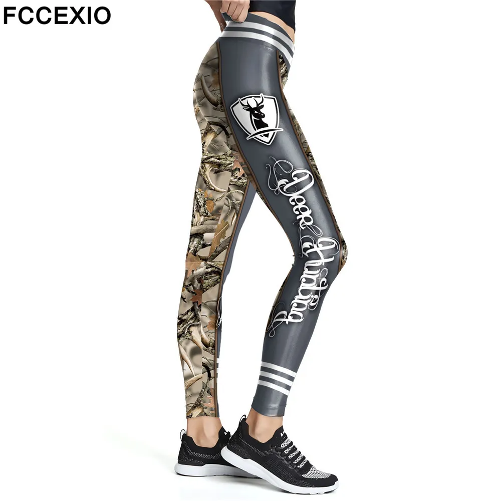 FCCEXIO New Design Deer Hunting Women Leggings For Fitness High Waist Slim Pants Casual Summer Female Leggins
FCCEXIO New Design Deer Hunting Women Leggings For Fitness High Waist Slim Pants Casual Summer Female Leggins