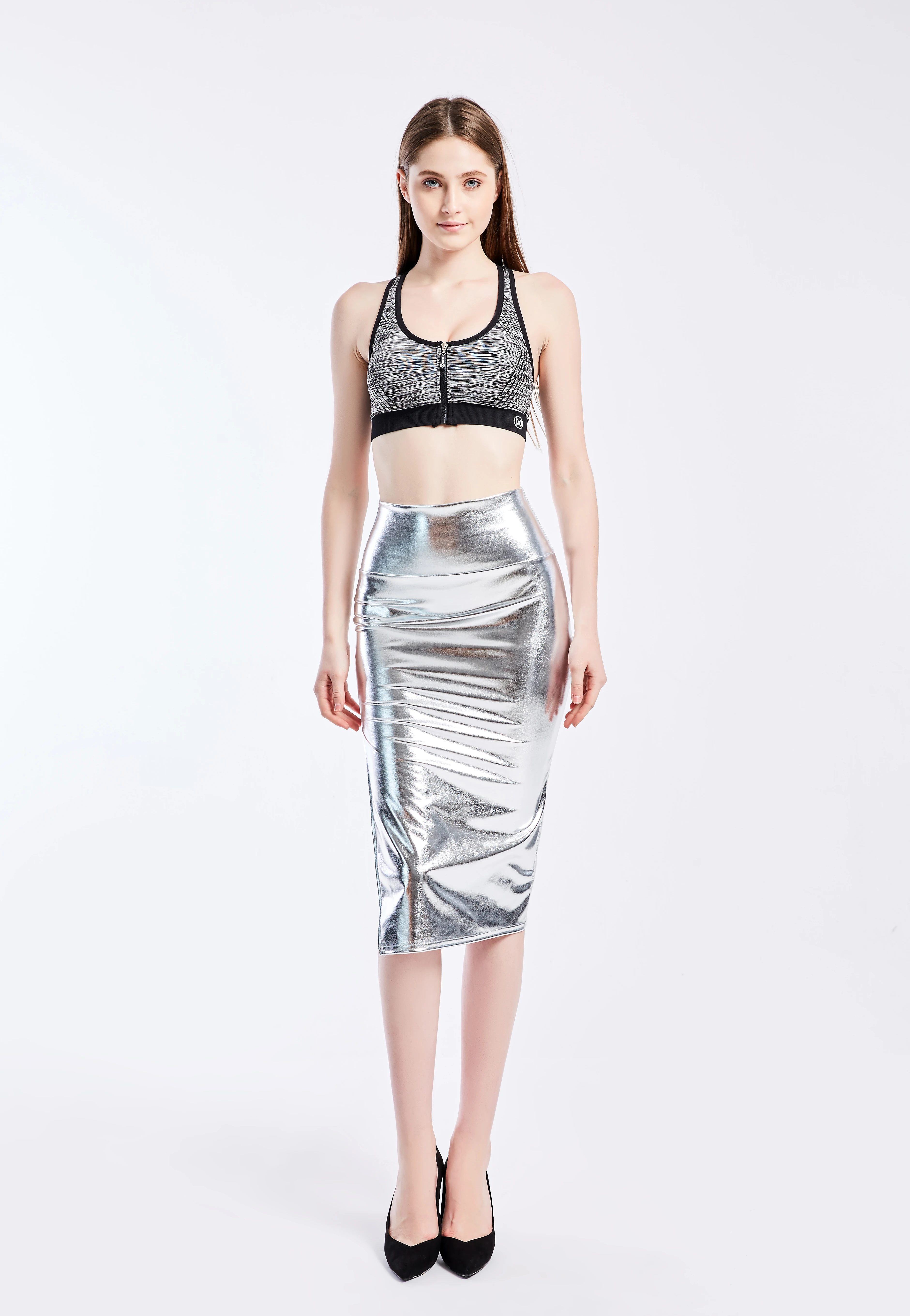 Fashion women's trend split half-length Buttocks Skirt bright leather nightclub street performance dress
Fashion women's trend split half-length Buttocks Skirt bright leather nightclub street performance dress