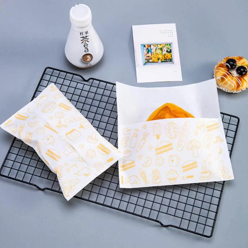 100pcs Food Oilproof Paper Bag Sandwich Donut Bread Bag Baking Accessories Takeaway Food Wrapper
100pcs Food Oilproof Paper Bag Sandwich Donut Bread Bag Baking Accessories Takeaway Food Wrapper