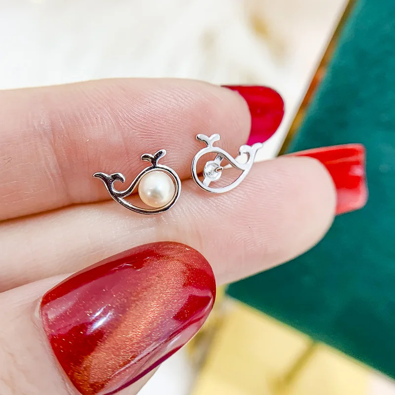 Whale Design 2021 New Fashion Pearl Stud Earrings Settings Women DIY Jewelry Fittings Components
Whale Design 2021 New Fashion Pearl Stud Earrings Settings Women DIY Jewelry Fittings Components
