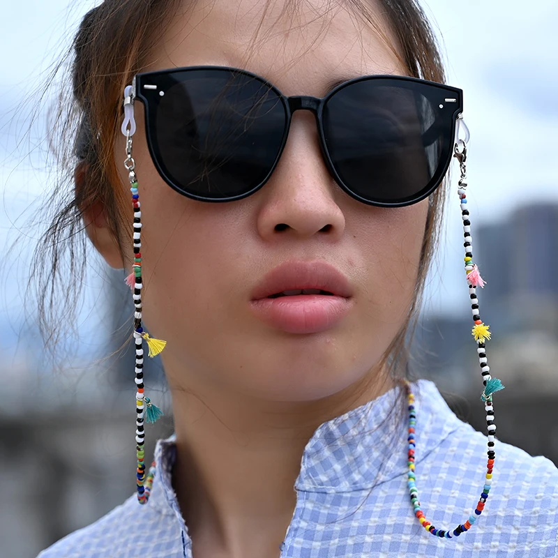 Tassel Mask Chain for Glasses Women Colorful Straps Sunglasses Necklace Silicone Eyeglasses Glasses Holder Fashion Accessories
Tassel Mask Chain for Glasses Women Colorful Straps Sunglasses Necklace Silicone Eyeglasses Glasses Holder Fashion Accessories