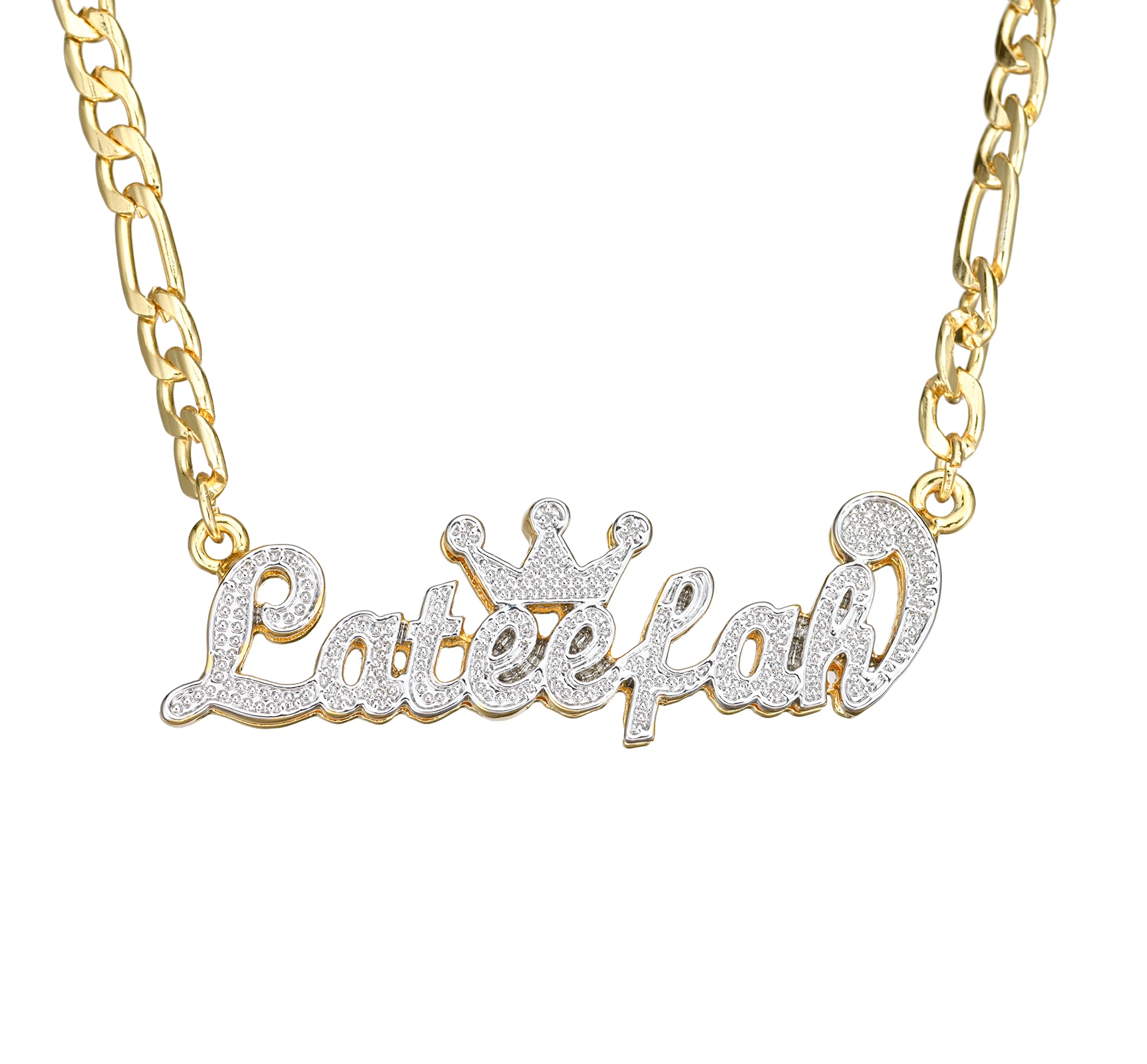 Copper Custom Name Necklace Personality Double Plate Name Curb Chain Nameplate Pendant Necklace for Women Charm Jewelry Gift
Copper Custom Name Necklace Personality Double Plate Name Curb Chain Nameplate Pendant Necklace for Women Charm Jewelry Gift