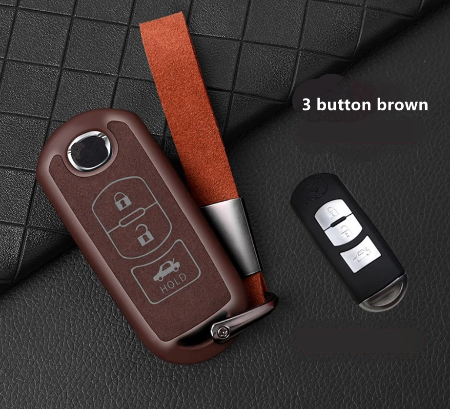 High Quality Car Leather&TPU Key Case Holder Cover For Mazda CX-5 CX-9 Axela Mazda 6 Atenza 2/3 Button Smart FOB Key Accessories
High Quality Car Leather&TPU Key Case Holder Cover For Mazda CX-5 CX-9 Axela Mazda 6 Atenza 2/3 Button Smart FOB Key Accessories