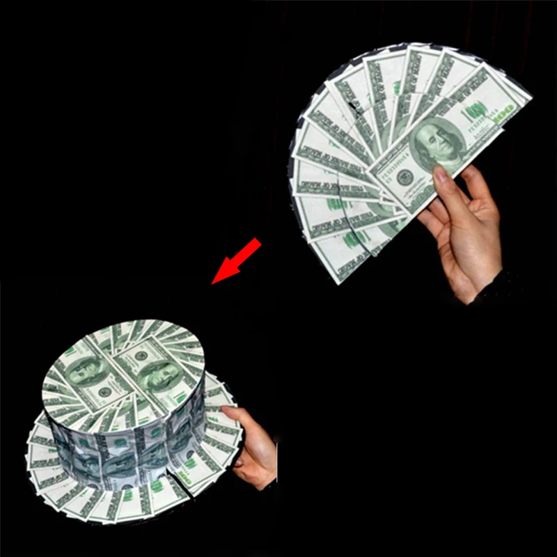 Bill Becomes a Top Hat (US Dollar Pattern) Magic Tricks Stage Magia Bill Fan to Bill Top Hat Magie Gimmick Props Accessories
Bill Becomes a Top Hat (US Dollar Pattern) Magic Tricks Stage Magia Bill Fan to Bill Top Hat Magie Gimmick Props Accessories