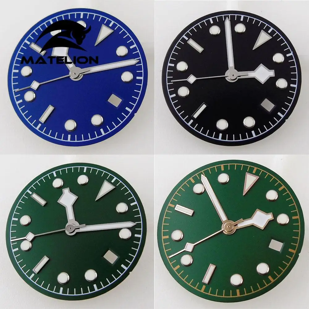 30.4mm Sterile Watch Dial+Hands Fit For NH35/NH35A Miyota 8215 821A DG 2813 Movement Date Window Silver/Gold Index Luminous
30.4mm Sterile Watch Dial+Hands Fit For NH35/NH35A Miyota 8215 821A DG 2813 Movement Date Window Silver/Gold Index Luminous