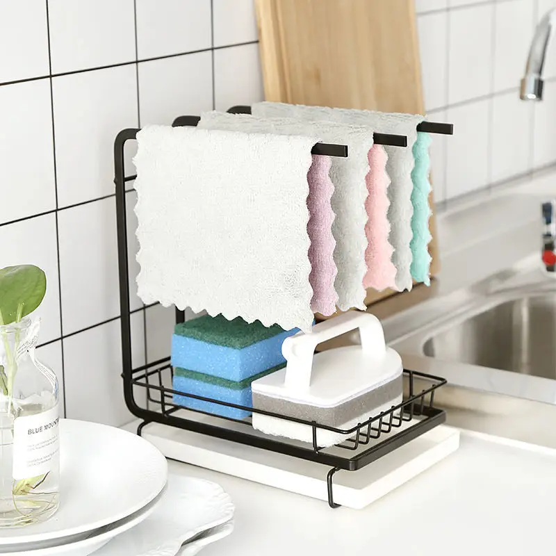 Kitchen Rag Rack Punch-Free Wall-Mounted Drain Organizer Kitchen Dishcloth Storage Rack Household Hardware Accessories Holder
Kitchen Rag Rack Punch-Free Wall-Mounted Drain Organizer Kitchen Dishcloth Storage Rack Household Hardware Accessories Holder