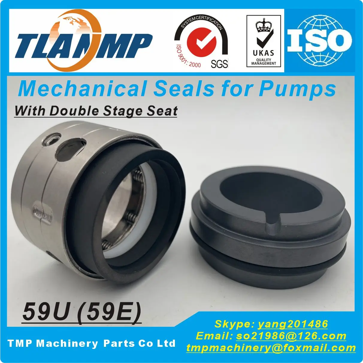 59E-24/28/32/33/43 , Type 59U / 59E Mechanical Seals with Double stage Stationary Seat
59E-24/28/32/33/43 , Type 59U / 59E Mechanical Seals with Double stage Stationary Seat