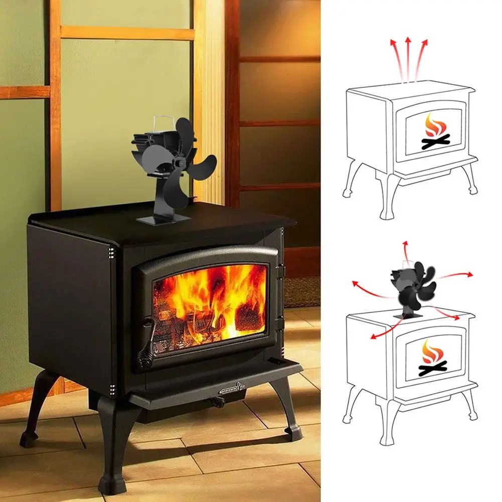 4 Blades Heat Powered Stove Fan Log Wood Burner Ecofan Quiet Black Home Fireplace Fan Efficient Heat Distribution
4 Blades Heat Powered Stove Fan Log Wood Burner Ecofan Quiet Black Home Fireplace Fan Efficient Heat Distribution