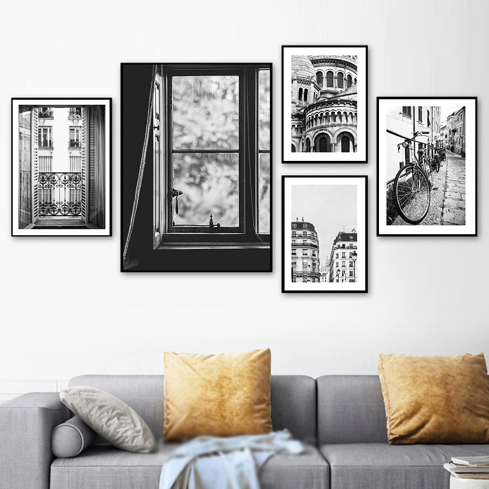 Paris Church Buildings Vintage Bike Black White Wall Art Painting on Canvas Nordic Posters and Prints Wall Photo for Living Room
Paris Church Buildings Vintage Bike Black White Wall Art Painting on Canvas Nordic Posters and Prints Wall Photo for Living Room