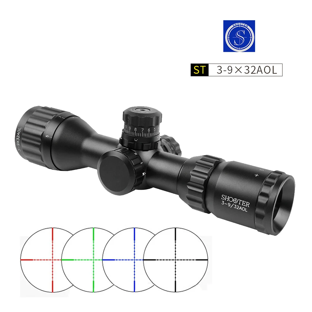 Shooter 3-9X32 Rifle Scope With Blue & Red & Green Illuminated Cross Hunting Short Tactical Riflescope
Shooter 3-9X32 Rifle Scope With Blue & Red & Green Illuminated Cross Hunting Short Tactical Riflescope