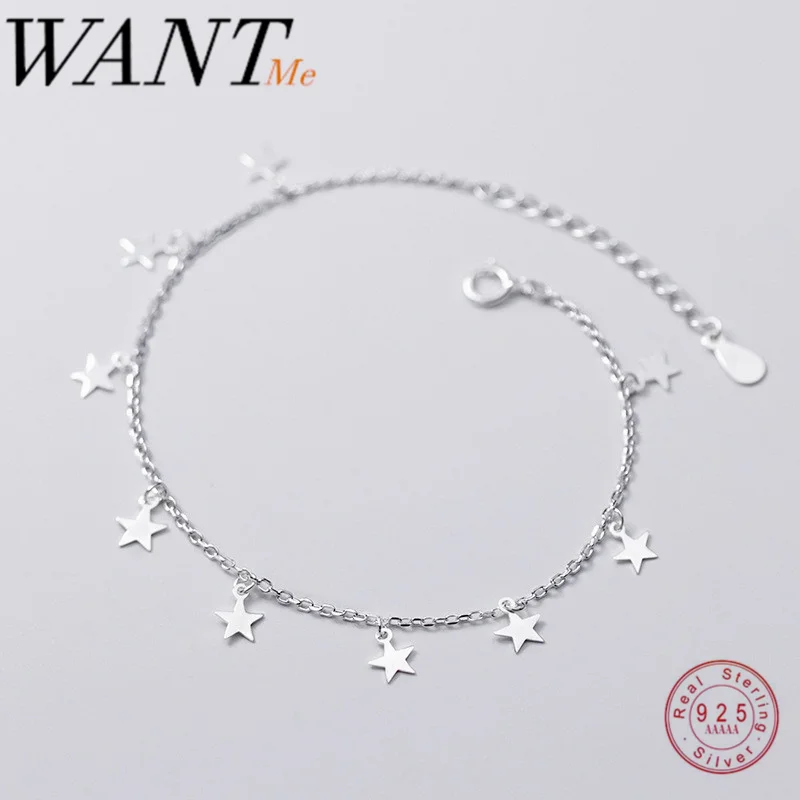 WANTME настоящая 925 Стерлинговое Серебро минималистская Элегантная звезда висячая цепочка Шарм браслет для модных женщин ювелирные изделия для вечеринок аксессуары
WANTME настоящая 925 Стерлинговое Серебро минималистская Элегантная звезда висячая цепочка Шарм браслет для модных женщин ювелирные изделия для вечеринок аксессуары