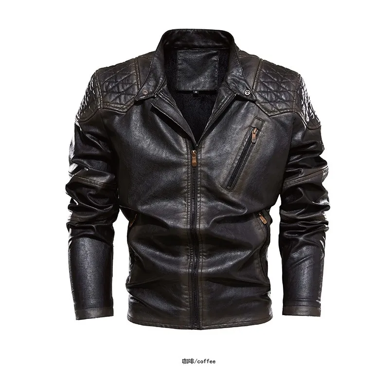 Mens Vintage Leather Jacket Pu Punk Coat Fashion Stand Collar Motorcycle Jacket Male Thick Fleece Winter Warm Casual Windbreaker
Mens Vintage Leather Jacket Pu Punk Coat Fashion Stand Collar Motorcycle Jacket Male Thick Fleece Winter Warm Casual Windbreaker
