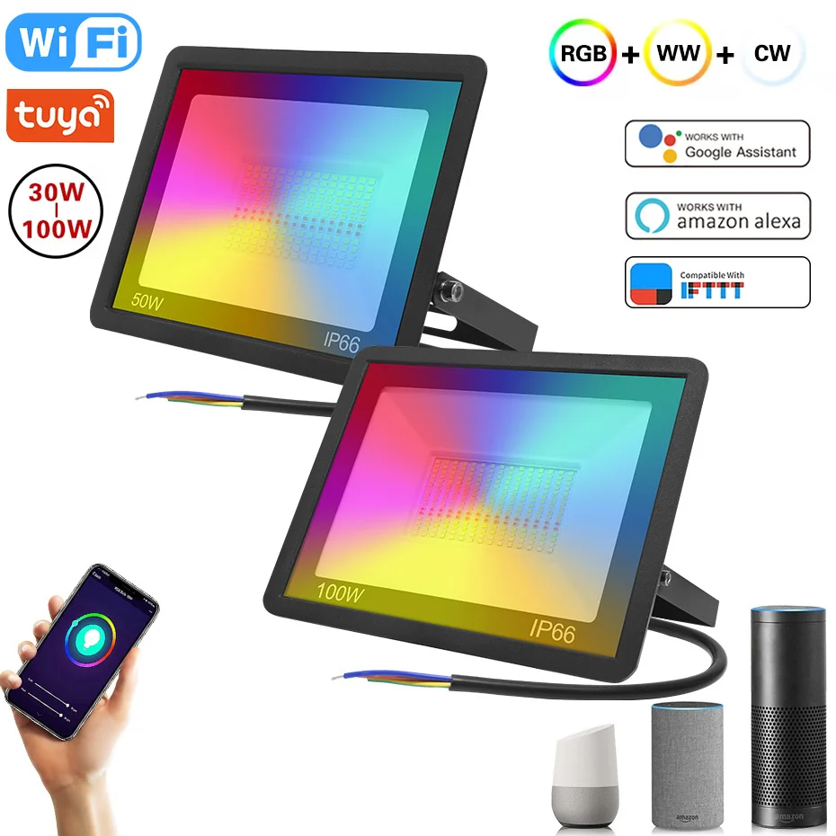 Светодиодный рефлектор RGB Smart Spotlight Tuya bluetooth Smart Life 30 Вт 50 Вт 100 Вт водонепроницаемый уличный прожектор 220 в теплое и холодное освещение
Светодиодный рефлектор RGB Smart Spotlight Tuya bluetooth Smart Life 30 Вт 50 Вт 100 Вт водонепроницаемый уличный прожектор 220 в теплое и холодное освещение
