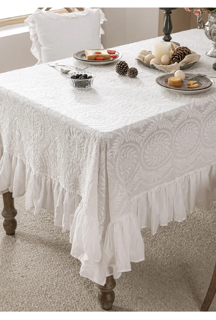 Luxury Lace Table Cloth with Ruffles, Monochromatic, Cotton Thread, Nordic, High-end, Embroidery, Home Decor, Cafe, New
Luxury Lace Table Cloth with Ruffles, Monochromatic, Cotton Thread, Nordic, High-end, Embroidery, Home Decor, Cafe, New