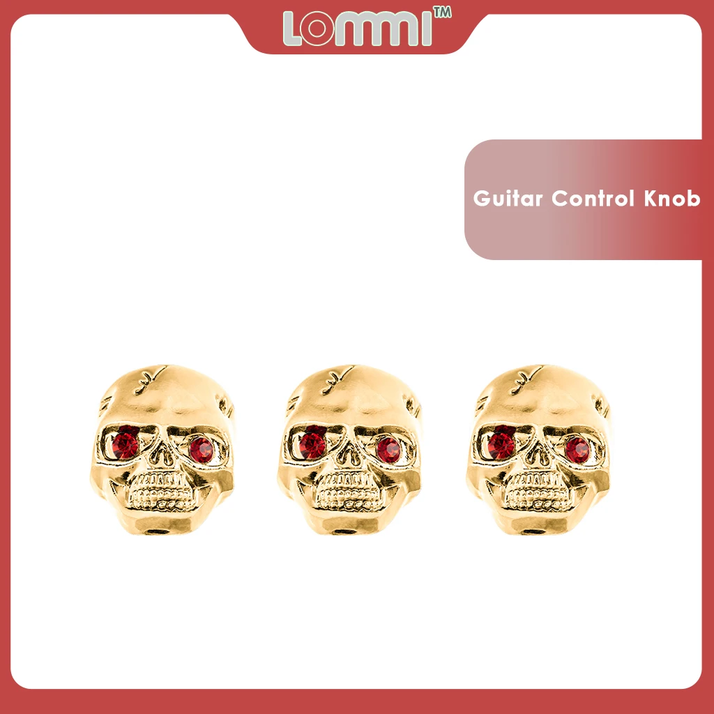 LOMMI 3pcs Gold Skull Head Guitar Volume Tone Control Knob With Allen Wrench Guitar Replacement Parts And Accessories
LOMMI 3pcs Gold Skull Head Guitar Volume Tone Control Knob With Allen Wrench Guitar Replacement Parts And Accessories