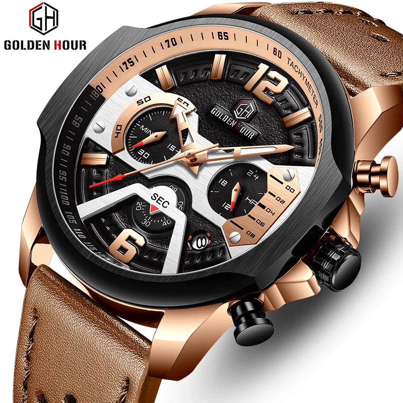 Top Brand Luxury Mens Quartz Watches Genuine Leather Strap Men Watch Sport Waterproof Wrist Watch Man Clock Relogio Masculino
Top Brand Luxury Mens Quartz Watches Genuine Leather Strap Men Watch Sport Waterproof Wrist Watch Man Clock Relogio Masculino