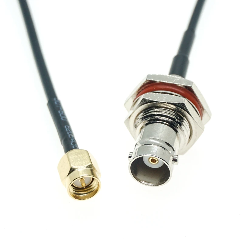 SMA Male To BNC Female Jack Nut Bulkhead Connector Adapter Rf Pigtail Coaxial Rg174 Jumper coax Extension cable
SMA Male To BNC Female Jack Nut Bulkhead Connector Adapter Rf Pigtail Coaxial Rg174 Jumper coax Extension cable